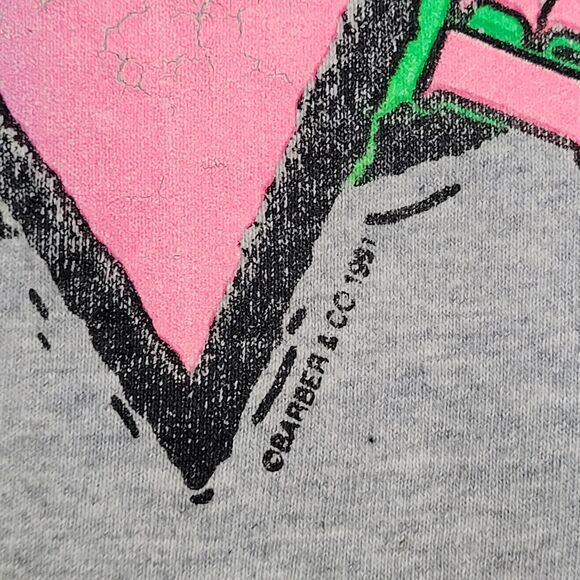 Vintage 1991 Myrtle Beach Shirt Medium 19x26 Gray - Picture 5 of 11